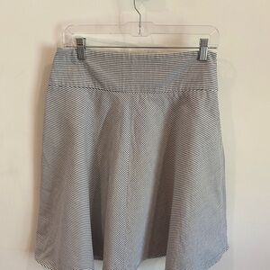 Ann Taylor‎ Blue and White A-Line Skirt Size 4 Classic Preppy Office